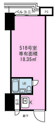 新宿ダイカンプラザA館 ワンルームの間取図画像