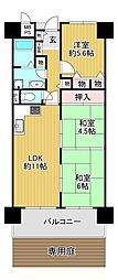 ファミール八尾 3LDKの間取図画像