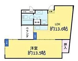 イヌイハイム市谷 1LDKの間取図画像