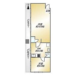 ベルメゾン池袋 2LDKの間取図画像