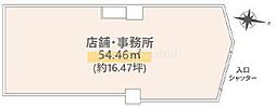上馬ハイツ ワンルームの間取図画像