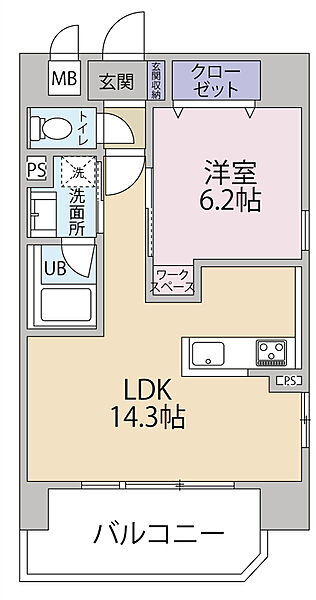 GRAND HIVE 701｜埼玉県所沢市東所沢5丁目(賃貸マンション1LDK・7階・45.18㎡)の写真 その2