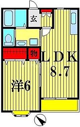 ファーストM&E 1LDKの間取図画像