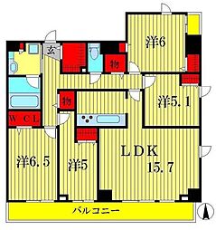 アヴェニール柏の葉 4LDKの間取図画像