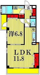 アルティスタ2 1LDKの間取図画像