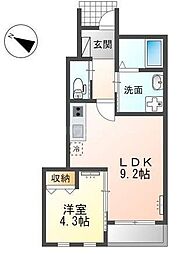 プレジール柏の葉 1LDKの間取図画像