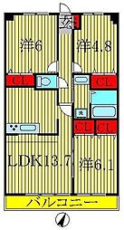 サンシャイン柏の葉 3LDKの間取図画像