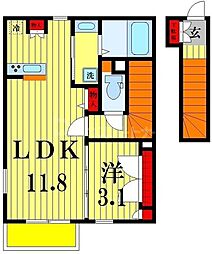 ROELL 1LDKの間取図画像