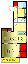 へーベルメゾン豊四季 1LDKの間取図画像