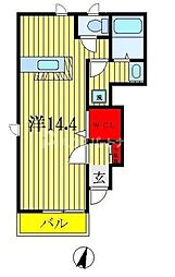 カメリア ワンルームの間取図画像