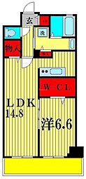 グリーンヒルズ 1LDKの間取図画像