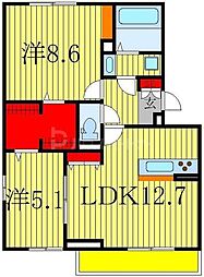 ウィステリア 2LDKの間取図画像