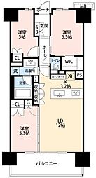 パークホームズ柏たなか 3LDKの間取図画像