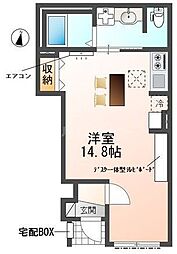 パークヒルズ ワンルームの間取図画像