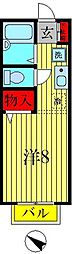 ソフィア3 1Kの間取図画像