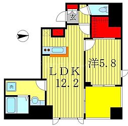 フェリスコート 1LDKの間取図画像