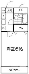 パークサイド早稲田3 1Kの間取図画像