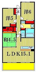 レーベンハイムサンシエルタウン 3LDKの間取図画像
