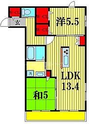 Le Ciel 2LDKの間取図画像