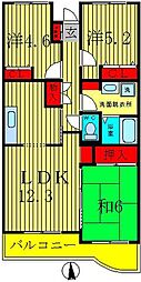 メゾン・ド・ベール早稲田3 3LDKの間取図画像