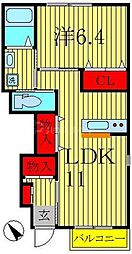 ランシール 1LDKの間取図画像