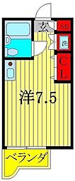 ハイホーム流山 ワンルームの間取図画像