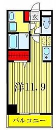 グランアベニュー3 ワンルームの間取図画像