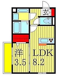 グランツ 1LDKの間取図画像