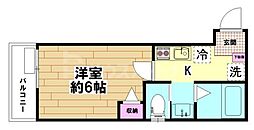 G.LienV 1Kの間取図画像