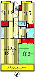 ヴィラ・南柏 3LDKの間取図画像