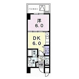 グランアベニュー3 1DKの間取図画像