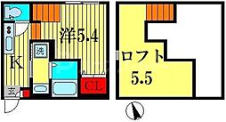 ライゼスト新松戸西 1Kの間取図画像