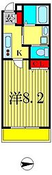 ヒューマンパレス新松戸5 1Kの間取図画像