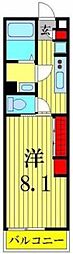 リブリ・840 1Kの間取図画像