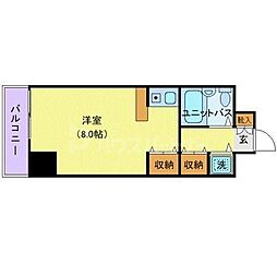 ジュネパレス新松戸第16 ワンルームの間取図画像
