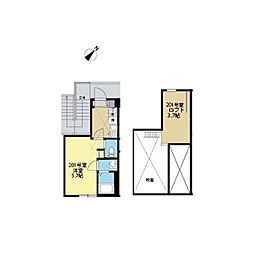 松ヶ丘グリーンハイツ 1Kの間取図画像