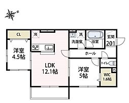 ルガロ ノイエス 2LDKの間取図画像