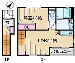 アイヴィーフィールド1 1LDKの間取図画像