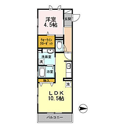 ヴィヴァーチェ川崎 1LDKの間取図画像