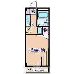 スプリング大倉山 ワンルームの間取図画像