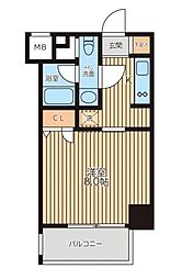 レジディア新横浜 1Kの間取図画像