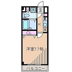 フェニックス新横濱エオール 1Kの間取図画像