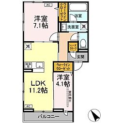 MAHALO`AINA(マハロアイナ) 2LDKの間取図画像