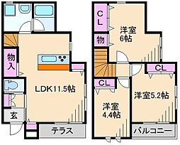 メゾンラフィネ 3LDKの間取図画像