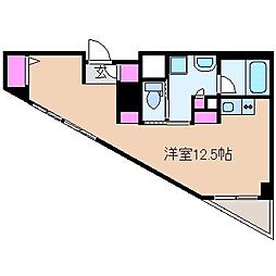 スタイリオ元住吉2 ワンルームの間取図画像