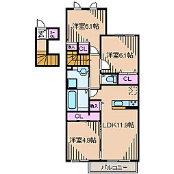 アルバフォレスタ 3LDKの間取図画像