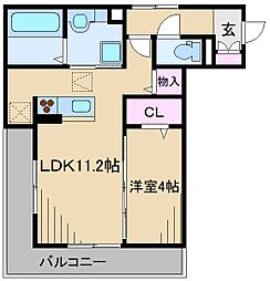 GrandeurChateau 1LDKの間取図画像