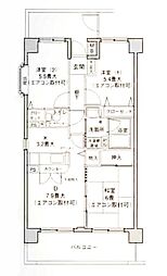 フォンテーヌ綱島 3LDKの間取図画像