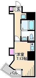 CourtTower新横浜 ワンルームの間取図画像