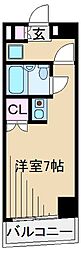 トゥー・ル・モンド新横浜 ワンルームの間取図画像